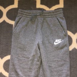 Grey Nike sweatpants